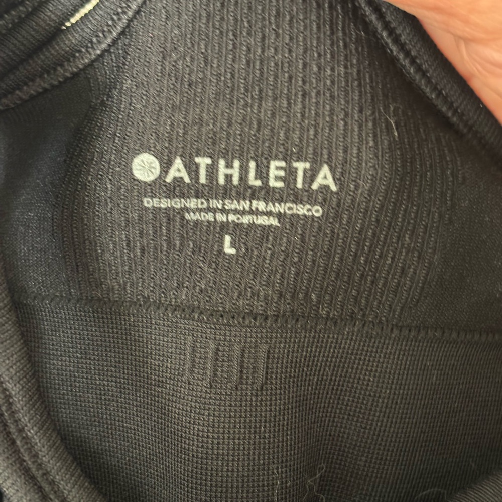 Athleta Ribbed Racerback Black Tank Top - Picture 5 of 8
